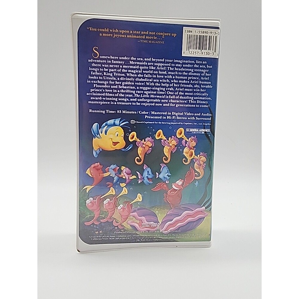 Disney The Little Mermaid (VHS, 1989) Banned Cover THE CLASSICS Black Diamond - Picture 5 of 7